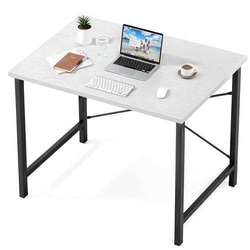 Sweetcrispy 32 Inch Small Computer Desk White Black
